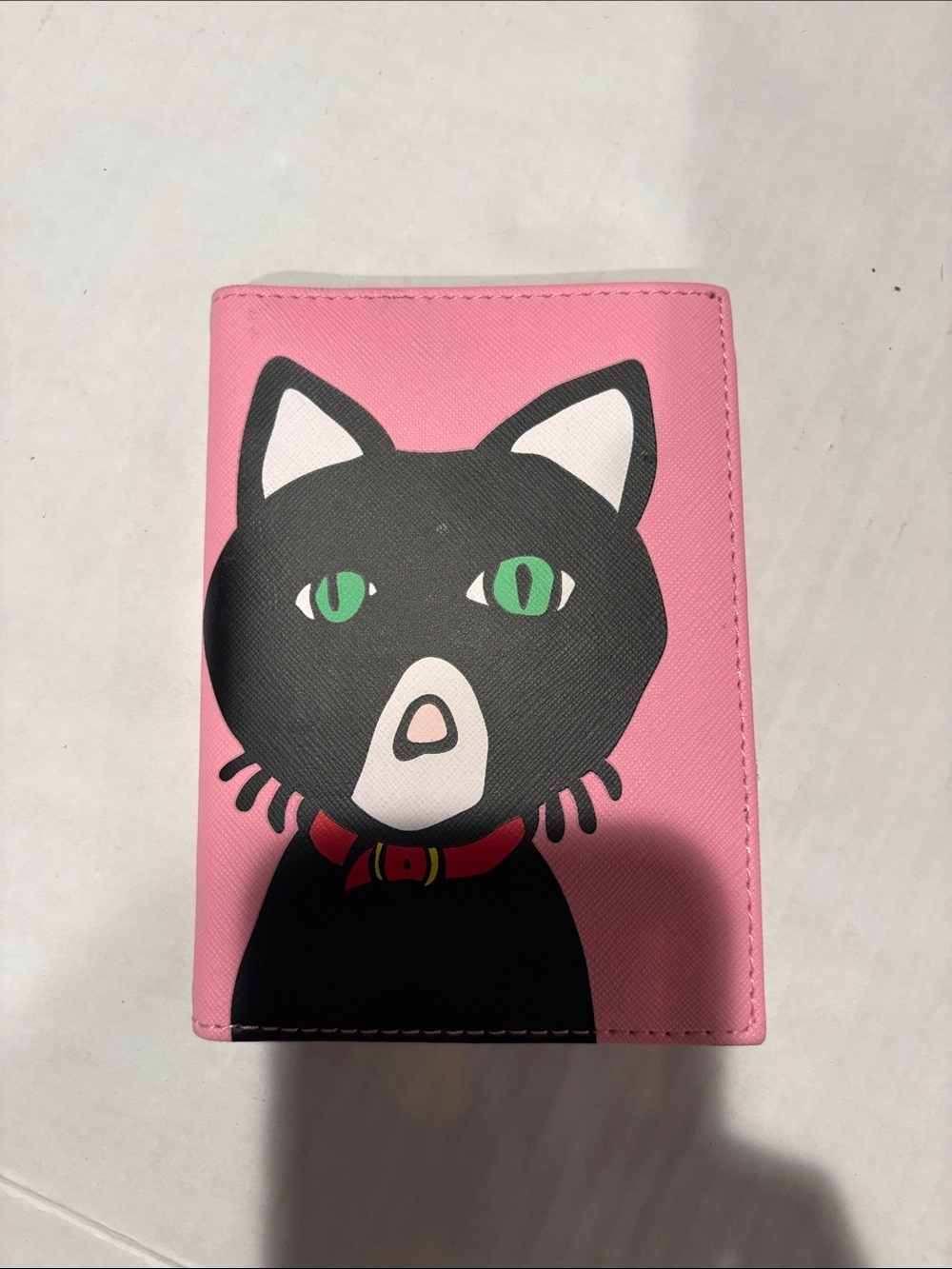 Marc Tetro Pink Cat Passport Holder Wallet - Cute Kitty Design